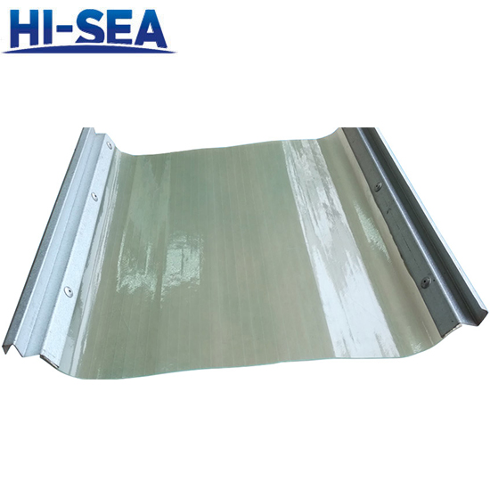 Single-layer Fiberglass Lighting Sheet with Steel Edge